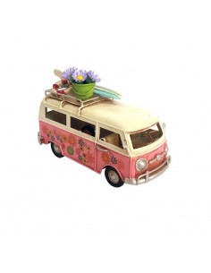 CARRO FURGONETA HIPPIE ROSA...