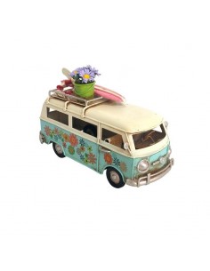CARRO FURGONETA HIPPIE AZUL...