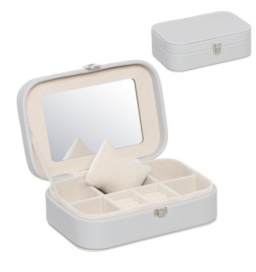 CAIXA GUARDA JOIAS CINZA 22*14.5*7cm...