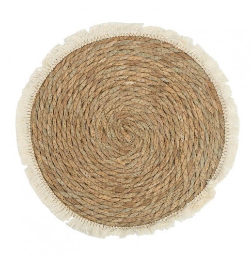INDIVIDUAL 38CM TOSTADO C/FRANJA -...