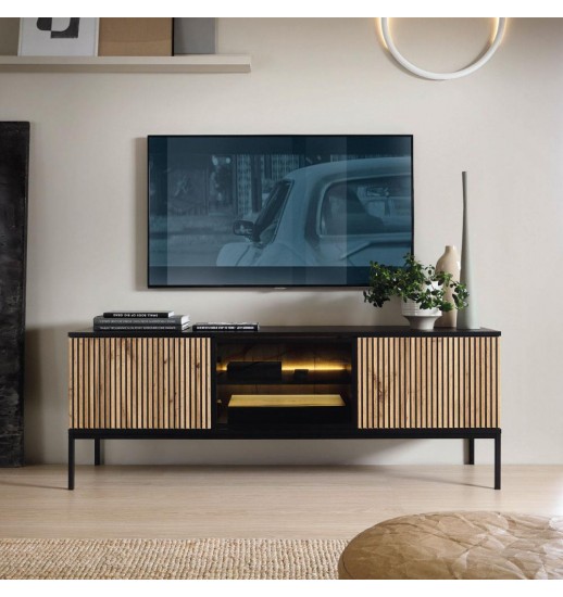 BASE TV SENTO 3P C/LED BLACK/WOTAN...