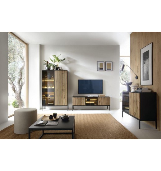 BASE TV SENTO 3P C/LED BLACK/WOTAN...