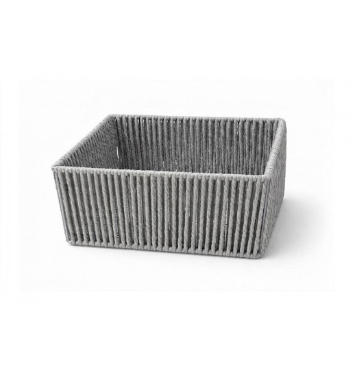 CESTO CINZA MEDIO 22*16*9CM - 127035108