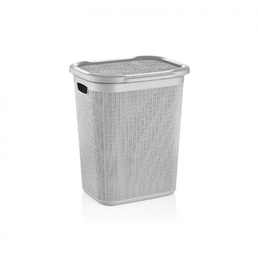 CESTO DE ROUPA 50L KNIT BRANCO -...