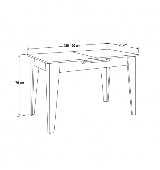 MESA SALA AFEIRA 70*120/150*75...