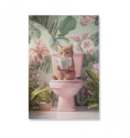 QUADRO TECIDO TELA MDF LACADO GATO...