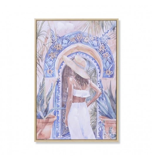 QUADRO TECIDO TELA PS OLHAR...