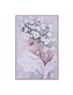 QUADRO TECIDO TELA MENINA...