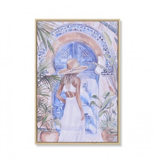 QUADRO TECIDO TELA PS OLHAR P/DIREITA...