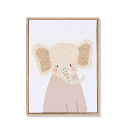 QUADRO TECIDO TELA ELEFANTE 30*2.5*40...