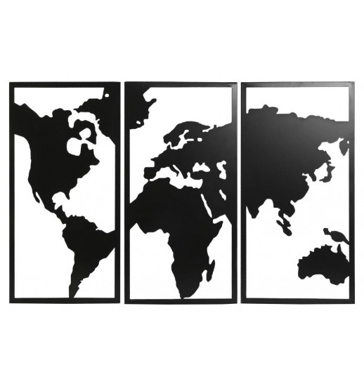 DECORACAO DE PAREDE METAL 3 PCS...