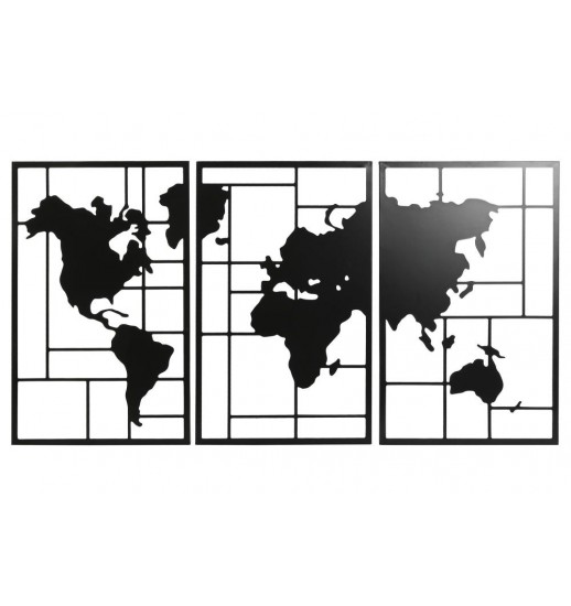 DECORACAO DE PAREDE METAL 3 PCS...