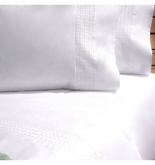 JOGO DE CAMA CASAL 180 BRANCO 260*290...