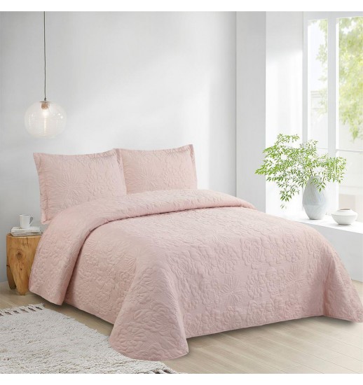COLCHA 240*260 100% POLIESTER ROSA -...