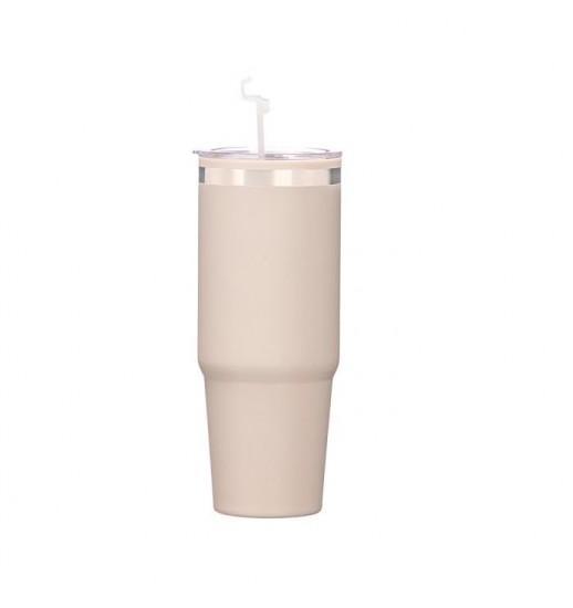 COPO DUPLA CAMADA C/TAMPA 900ml BEGE...